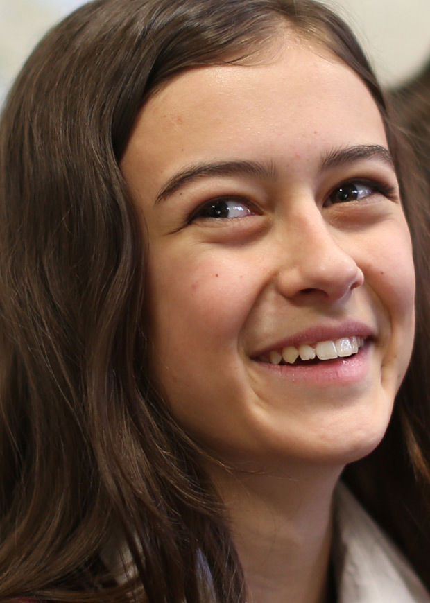 Close up of student smiling