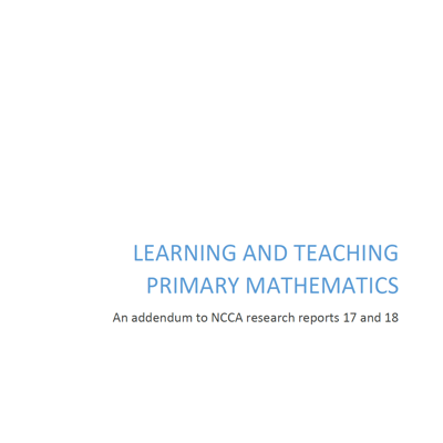 Document cover for Learning and Teaching Primary Maths