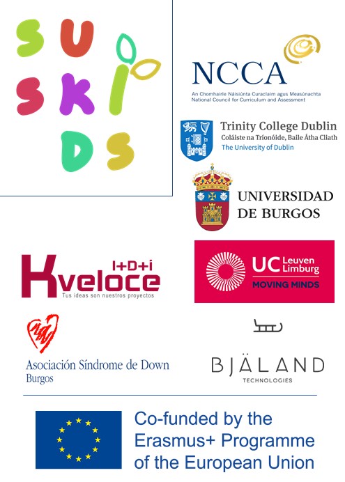 Collection of logos for the SUS Kids Erasmus Plus project