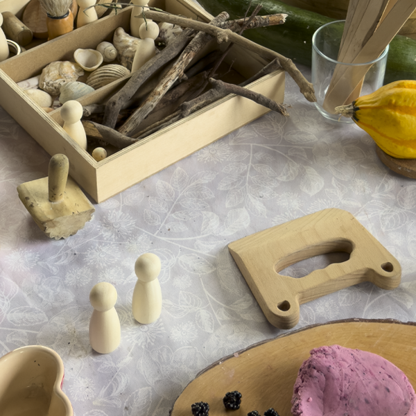 View of table set up for young children